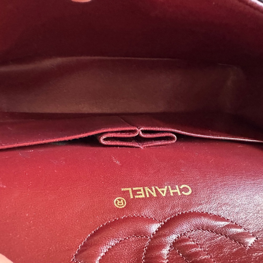 Chanel Vintage Black Quilted Leather Shoulder Bag Gold Chain Medium Double Flap - Picture 6 of 8